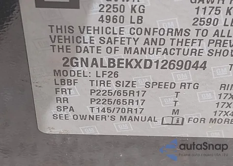 2013 Chevrolet Equinox Ls z USA, uszkodzony, nr VIN 2GNALBEKXD1269044